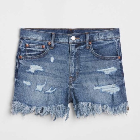 ISO**Gap High Rise 3” denim shorts